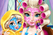 Jeu Elsa maman Maquillage tendance