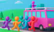 Jeu Bus Color Rush : Échappée Chromatique