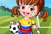 Jeu Bébé Hazel Habillage : Footballeuse