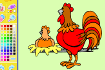 Jeu Coloriage Coq et Poule