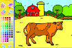 Jeu Coloriage Vache et Pâturage