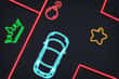 Jeu Neon Car Puzzle