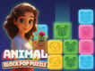 Jeu Animaux en Blocs - Puzzle Pop Coloré