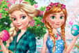 Jeu Anna et Elsa à Pâques