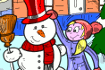 Jeu Coloriage de Noël Bonhomme de Neige