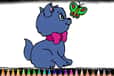 Jeu Coloriage Chat & Papillon