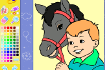 Jeu Coloriage Cheval et Petit Garçon