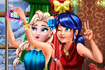 Jeu Ladybug et Elsa Selfie de Noël