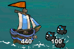 Jeu Ships vs Sea Monsters