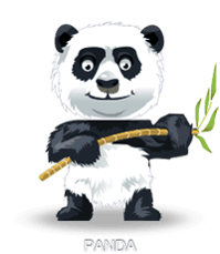 Panda avec bambou