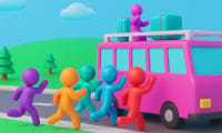 Jeu Bus Color Rush : Échappée Chromatique