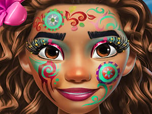 Jeu Maquillage Royal Exotique: Beauté Tropicale de Princesse