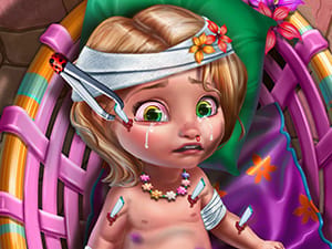Jeu Bébé Goldie Blessée : Deviens Son Médecin !