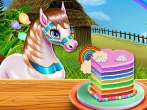 Jeu Le Poney Pâtissier et son Gâteau Arc-en-Ciel