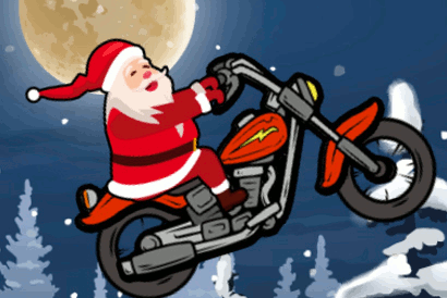 Jeu Père Noël à Moto