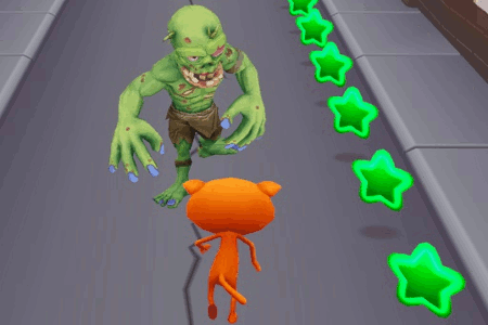 Jeu Angry Cat Run Zombies Alley