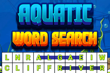 Jeu Aquatic Word Search