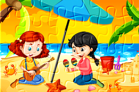 Jeu Plage Puzzle