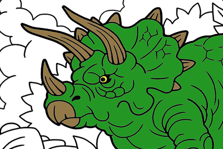 Jeu Dinosaures à colorier