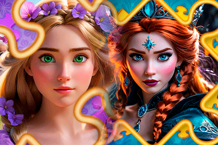 Jeu Princesses et Vilains Puzzles