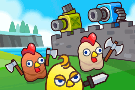 Jeu Merge Cannon Chicken Defense