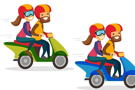 Jeu Différences Motos