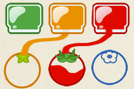 Jeu Pick Color Paint Fruits