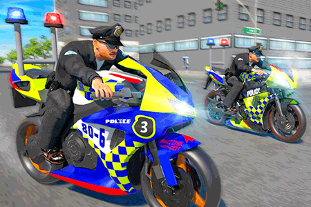 Jeu Police Bike Stunt Race