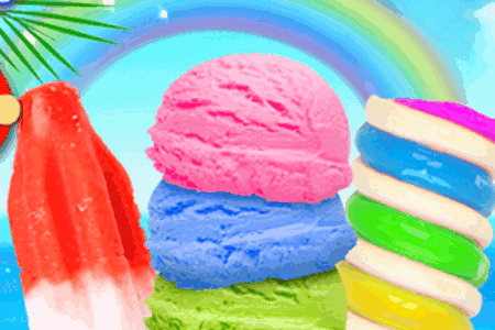 Jeu Glaces et Sucettes arc-en-ciel
