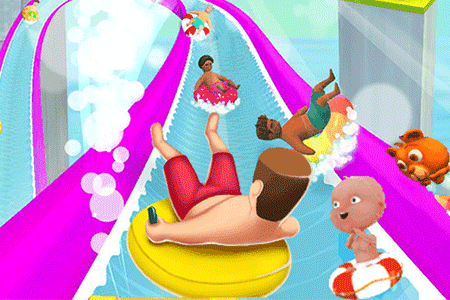 Jeu Slippery Water Slides Aquapark.io