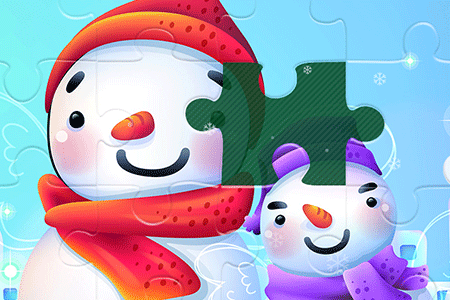 Jeu Puzzles Bonhomme de Neige