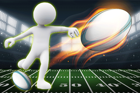 Jeu Stickman Rugby Run and Kick