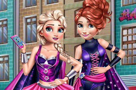 Jeu Anna et Elsa Super-Héros