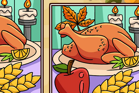 Jeu Différences Thanksgiving