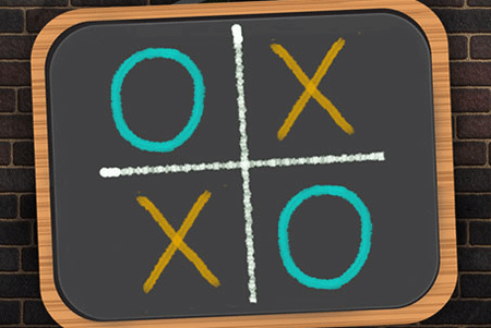 Jeu Tic Tac Toe Blackboard