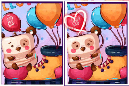Jeu 5 Différences Saint-Valentin