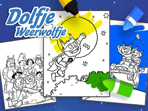 Jeu Coloriage Dolfje le Petit Loup-Garou