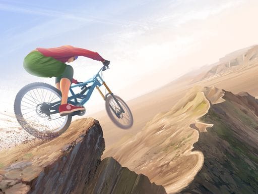 Jeu Vélo Extrême: Défi de Descente