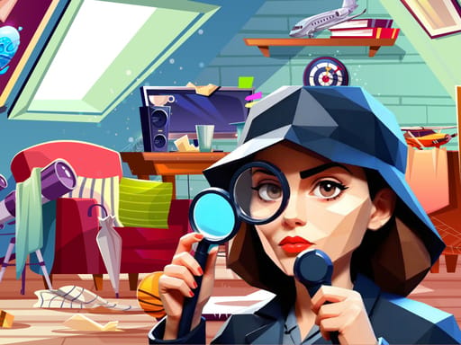 Jeu Exploration des Pièces aux Objets Cachés