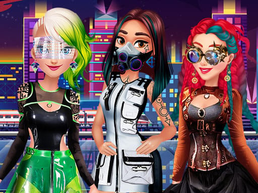 Jeu Mode Cyberpunk: Princesses en Néon