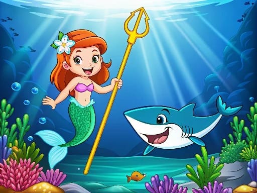Jeu La Princesse des Océans contre le Requin Maléfique