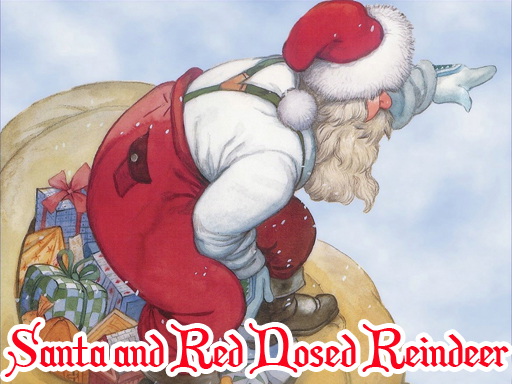 Jeu Puzzle Magique du Père Noël et son Renne au Nez Rouge