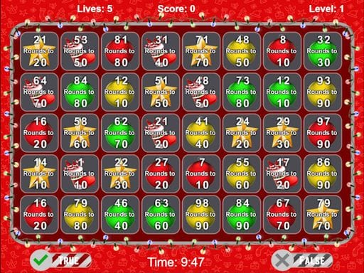 Jeu Casse-Nombres de Noël: Le Défi des Arrondis