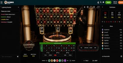 Roulette en direct casino