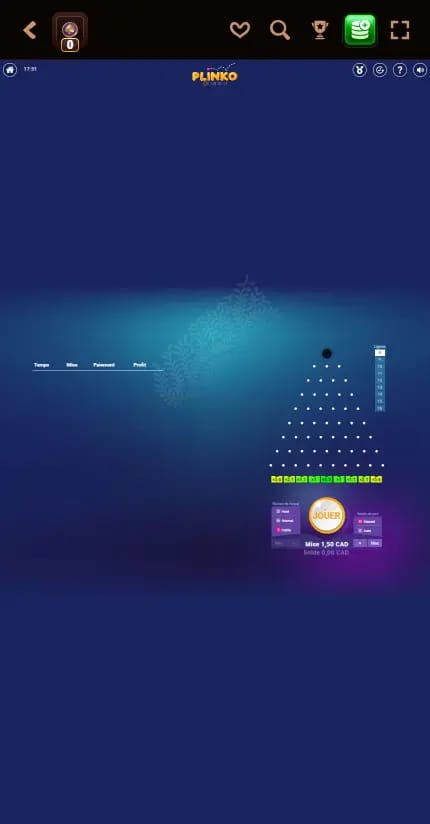 Plinko de BGaming sur WestAce casino :plinko-10.webp