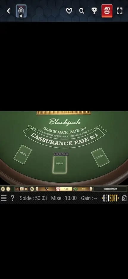 European blackjack sur Lucky7even