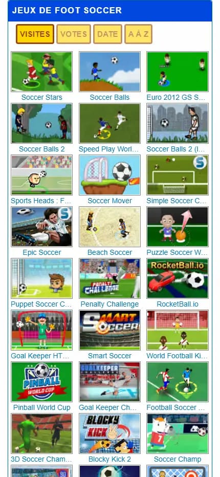 Autres jeux de soccers sur le site jeux-gratuits