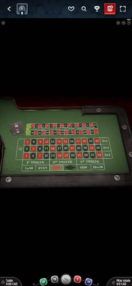 Roulette Européenne sur Glorion Casino