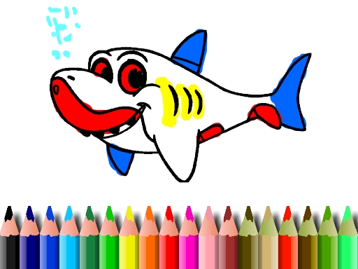 Jeu Livre de Coloriage Requin BTS
