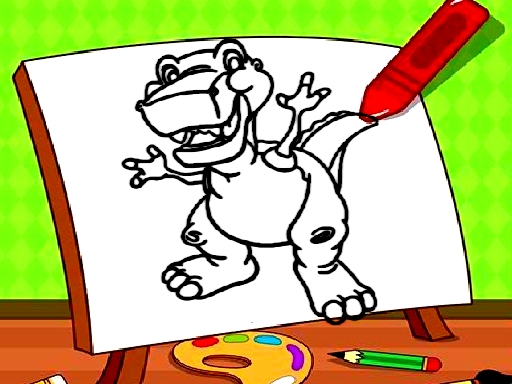 Jeu Coloriage Dinosaure Facile pour Enfants